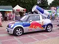 Red Bull sampling auto Mini Cooper
