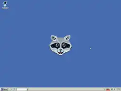 MINIX 3.1.7 spuštěný s X11 a EDE