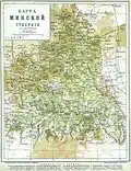 Mapa Minské gubernie z roku 1896
