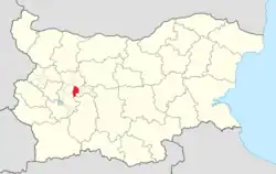 Obština na mapě Bulharska