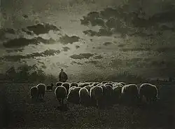 Au Coucher du Soleil, 1900, otištěno v magazínu Camera Notes, červen 1901