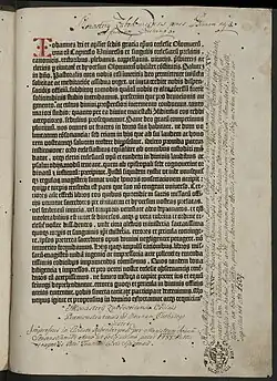 Titulní list se zápisem o provenienci