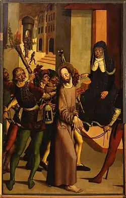 Litoměřický oltář, Kristus před Kafiášem, kolem 1505