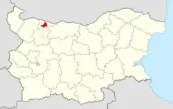 Obština na mapě Bulharska