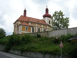 kostel sv. Jakuba apoštola v Mnichově Hradišti z boku