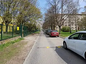 Východní část ulice Mochovská