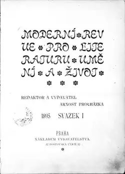 Obálka prvního čísla Moderní revue (1/1895)