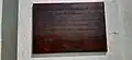 Evangelická modlitebna Horního sboru ve Vsetíně, pamětní deska