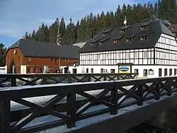 Bývalá Binertova pila, dnes Penzion Modrava