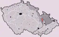 Mohelnická brázda na mapě Česka