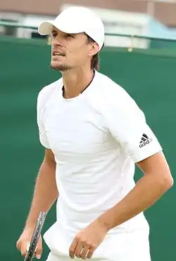 Denys Molčanov v kvalifikaci Wimbledonu 2016