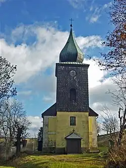 Průčelí kostela Navštívení Panny Marie v Moldavě