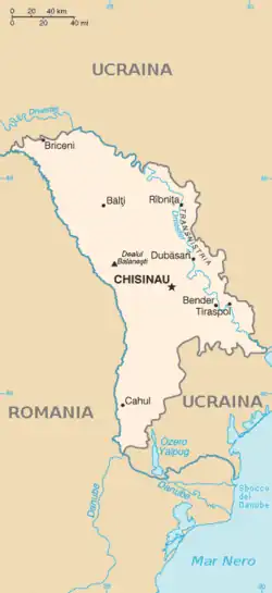 Diecéze kišiněvská na mapě