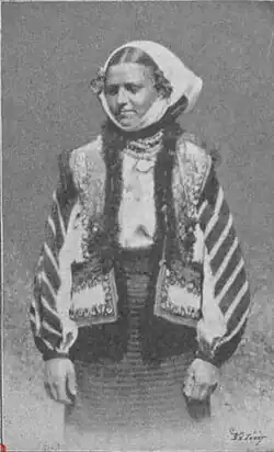 Mladá dívka v kroji, Brustury