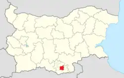 Obština na mapě Bulharska