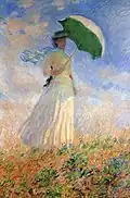 Monet, Woman with a Parasol, facing right, 1886