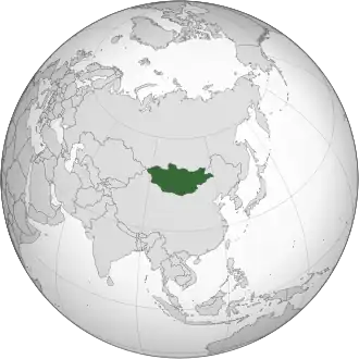 Poloha Mongolska