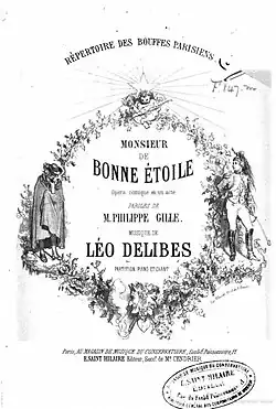 Pan de Bonne-Étoile, titulní strana klavírního výtahu