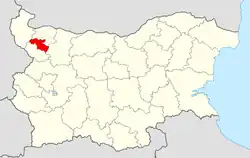 Obština na mapě Bulharska