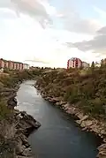řeka Morača v Podgorici.