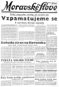Moravské slovo Brno 8. října 1938