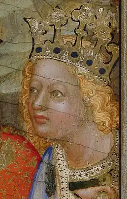 detail hlavy mladého krále