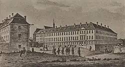 Vincenc Morstadt: Svatováclavská trestnice 1836 (repro Moravský illustrovaný zpravodaj 1932)