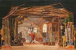 Scéna pro třetí jednání v produkci z roku 1827