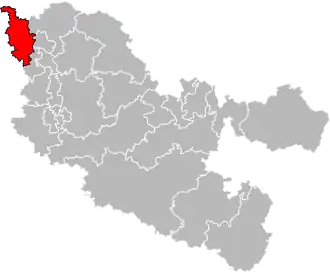 Kanton na mapě departementu Moselle