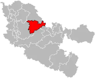 Kanton na mapě departementu Moselle