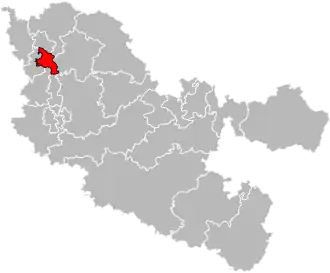 Kanton na mapě departementu Moselle