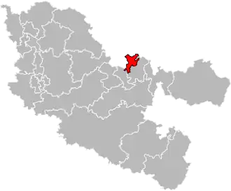 Kanton na mapě departementu Moselle