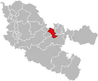 Kanton na mapě departementu Moselle