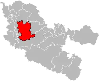 Kanton na mapě departementu Moselle