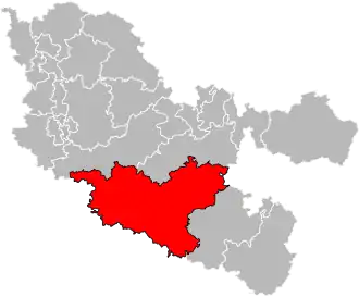 Kanton na mapě departementu Moselle
