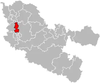 Kanton na mapě departementu Moselle