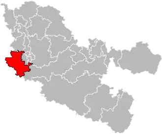 Kanton na mapě departementu Moselle