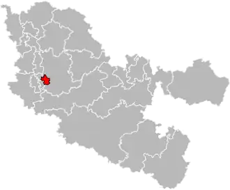 Kanton na mapě departementu Moselle