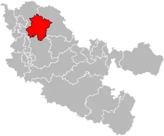 Kanton na mapě departementu Moselle