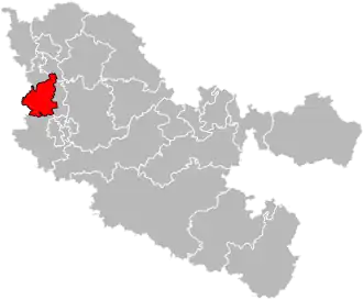 Kanton na mapě departementu Moselle