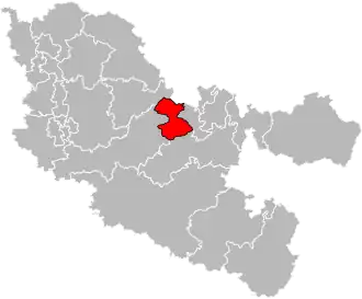 Kanton na mapě departementu Moselle