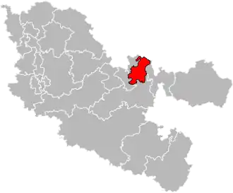 Kanton na mapě departementu Moselle