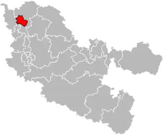 Kanton na mapě departementu Moselle