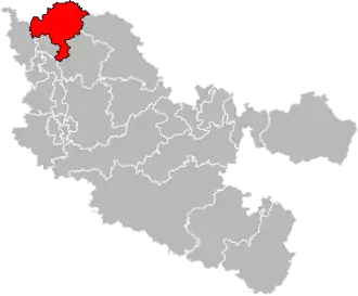 Kanton na mapě departementu Moselle