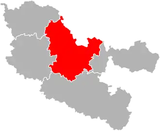 Arrondissement Forbach-Boulay-Moselle na mapě departementu Moselle