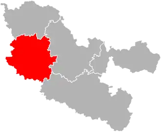 Arrondissement Metz na mapě departementu Moselle