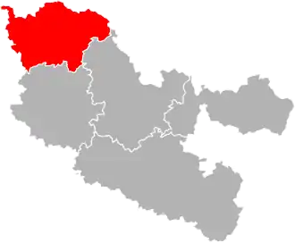 Arrondissement Thionville na mapě departementu Moselle