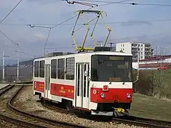 Tatra T5B6 v Mostě-Velebudicích (2006)