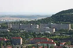 Nemocniční areál v Mostě, jedno z původních míst natáčení