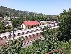 Pohled na nádraží z Branického mostu (2022)